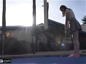 Maya first-timer teenager demonstrates unshaved vagina on Mini-Golf appointment