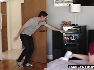 nasty step-siblings almost get caught doing prohibited sexual acts